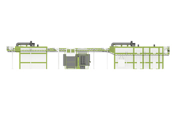 Линия порошковой окраски с монорельсовым конвейером для аппаратов пневматического тормозного привода